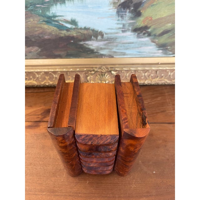Antique Likely Burl Wood Bookend With Carved Detailing and Hidden Compartment. For Sale In Seattle - Image 6 of 11