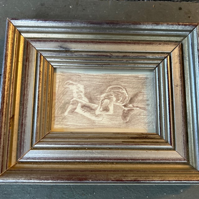 1950’s original abstract expressionist pencil drawing. Measures approximately 4x3 or 7.5x6 framed. Check out my shop...