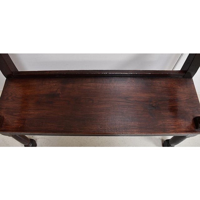 Small Bench with Oak Backrest in Louis XIV Style, 19th Century For Sale - Image 4 of 14