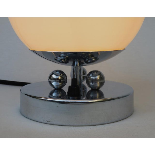 Silver Small Art Deco Chrome-Plated Table Lamp, 1920s For Sale - Image 8 of 14