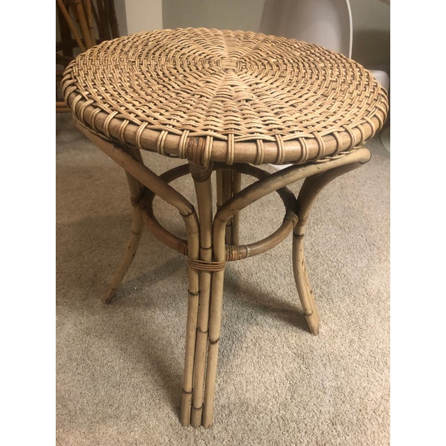 Mid Century Bamboo Rattan Bistro Table & Chairs, 3 Pieces Chairish