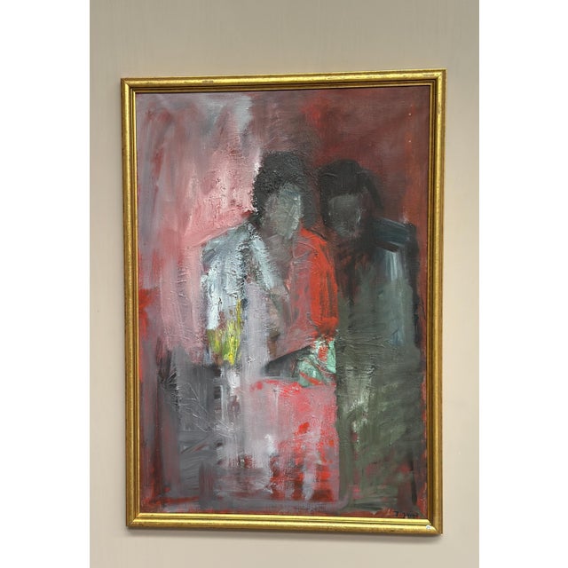 Ingvar Jigrud, The Two, 1960s, Oil on Canvas For Sale - Image 8 of 18