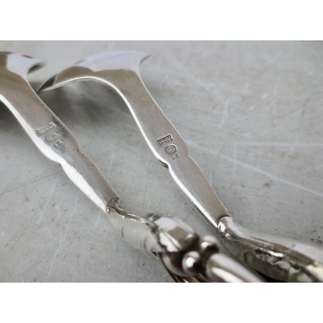 Georg Jensen Georg Jensen Pea Pod Serving Set Sterling Silver - a Set of 2 For Sale - Image 4 of 4