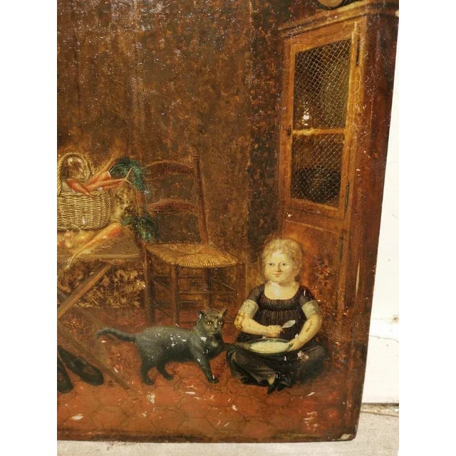 European School Artist, Figurative Scene, Oil on Panel, 18th Century For Sale - Image 5 of 11