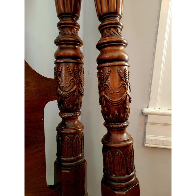 1980s Cherry Queen/Full Four-Poster Rice Bed For Sale - Image 10 of 18