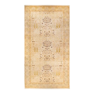 Mogul Hand-Knotted Area Rug - Ivory, 10' 0" x 19' 5" For Sale