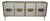 Sideboard with White Murano Glass from Justfurnituress SRL For Sale