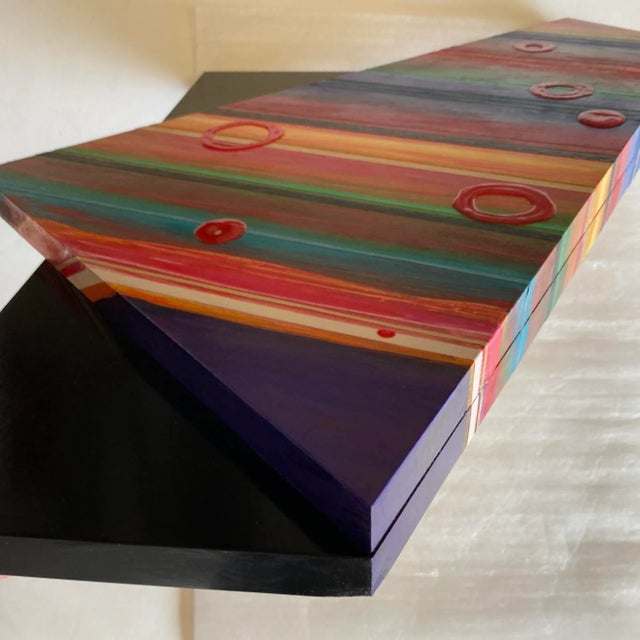 Wood "Sixties Child" Contemporary Abstract Mixed-Media Wall Collage by Patricia Forbes For Sale - Image 7 of 7