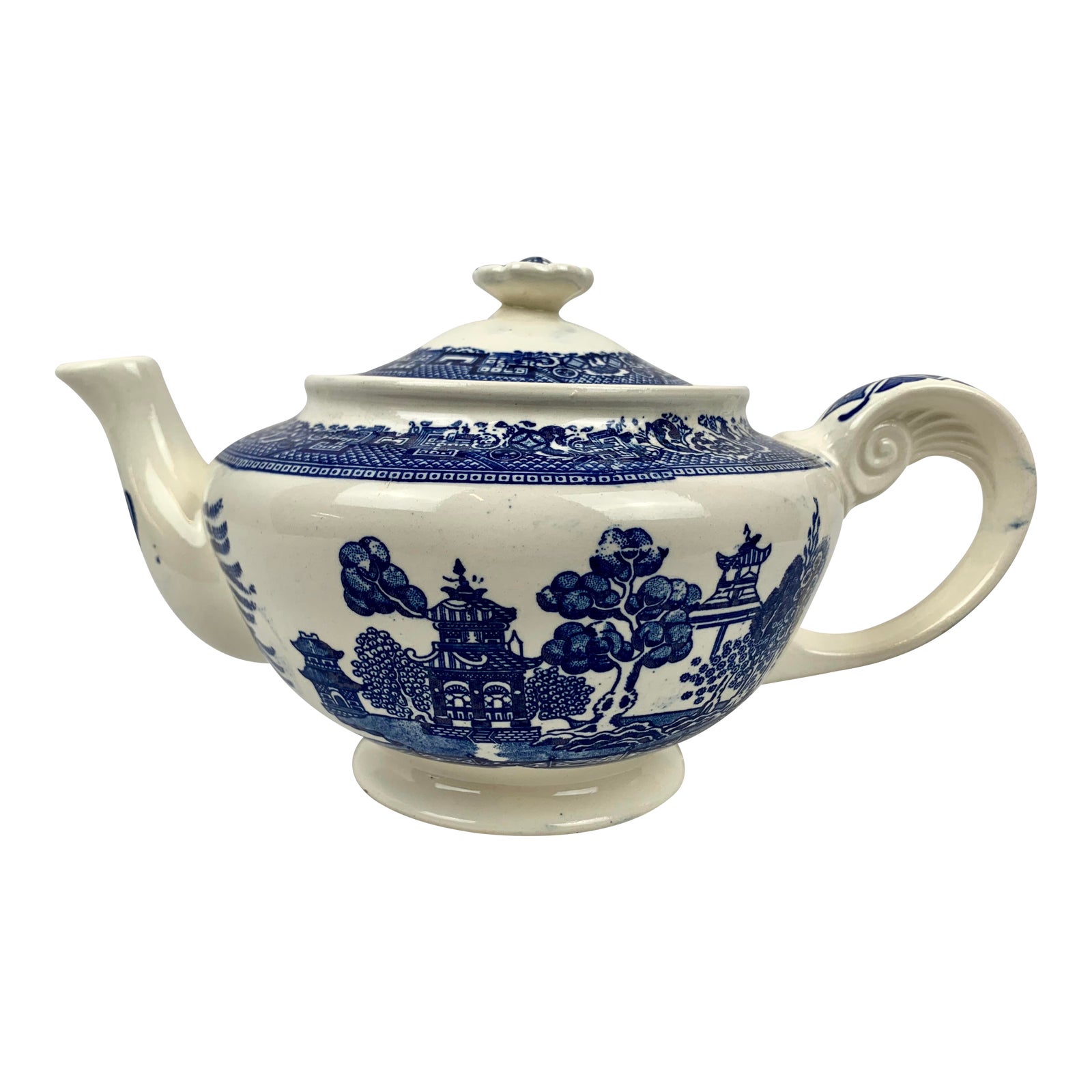 Blue Willow Teapot With Cover Chairish