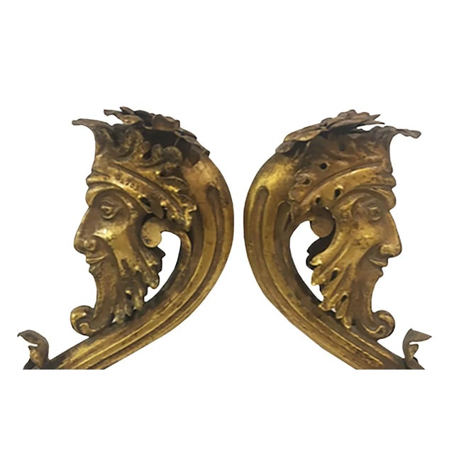Mid 19th Century Bronze Dore Faces - a Pair For Sale - Image 4 of 11