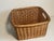 Large Vintage French Market Handmade Wicker Basket For Sale - Image 4 of 6
