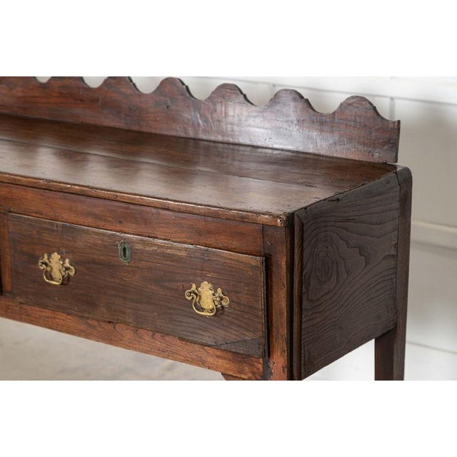 Brown Antique English Oak Vernacular Dresser Base, 1800 For Sale - Image 8 of 16