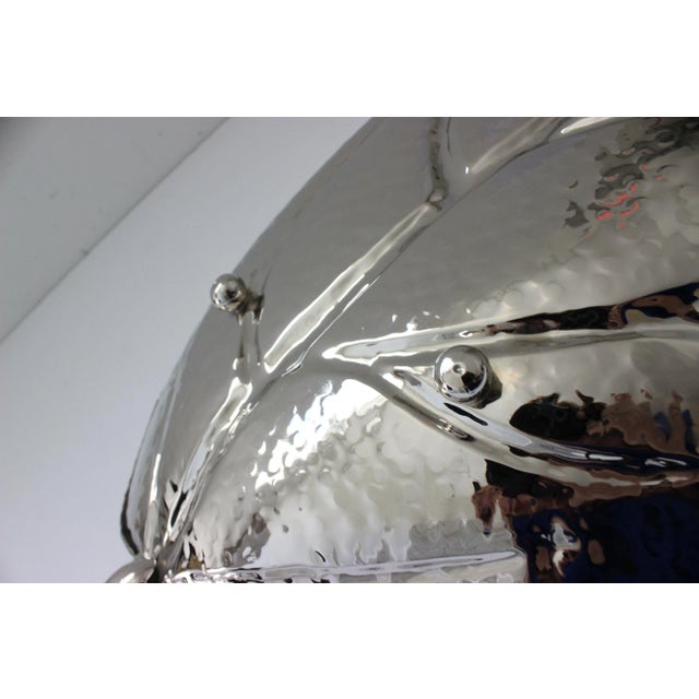 Nickel Plated Leaf Form Serving Tray For Sale - Image 10 of 13
