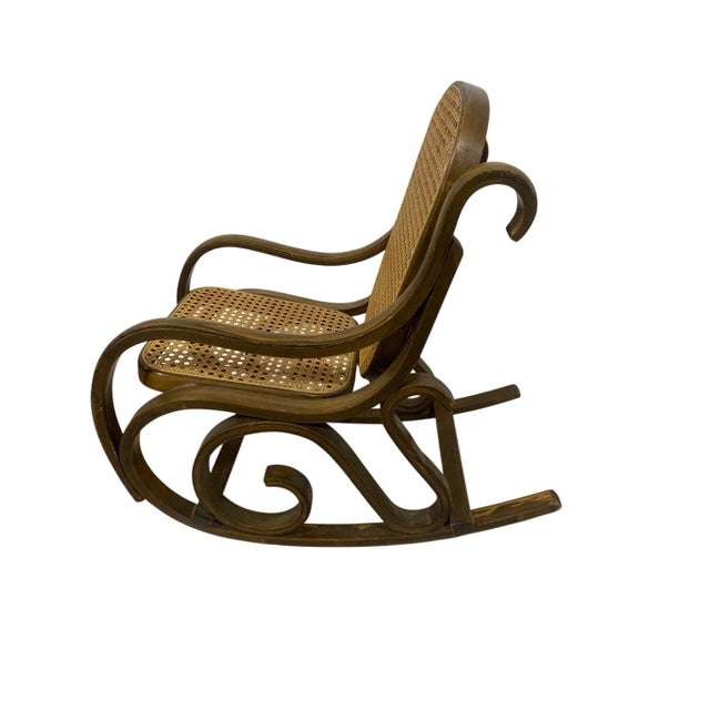 Mid-Century Child's Bentwood Rocking Chair, Thonet Style For Sale - Image 4 of 7