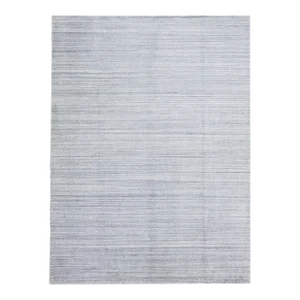 2020s Stripe Modern Apadana's Groove Handmade Bamboo/Silk Rug