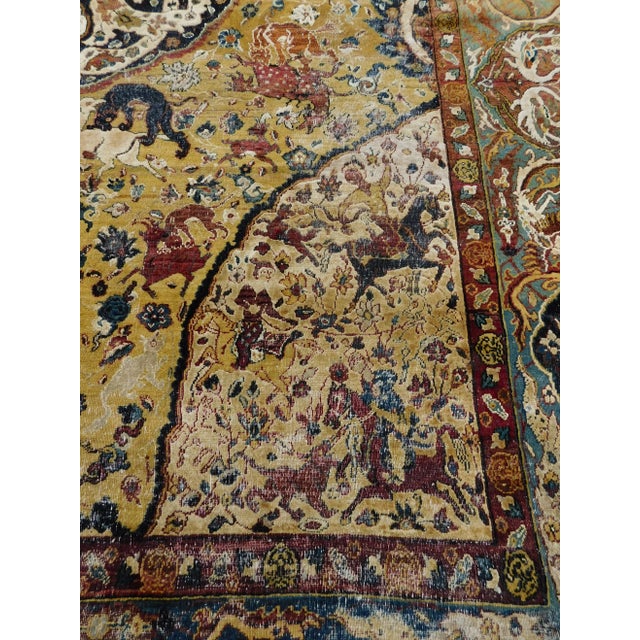 1920s Antique Hand Knotted Agra Rug 8'9"x 12'7" For Sale In Los Angeles - Image 6 of 13