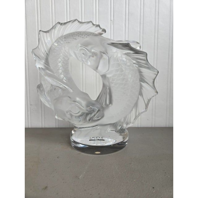 工芸品 VINTAGE LALIQUE Vintage Lalique France Crystal Mermaid Water Dancer Signed