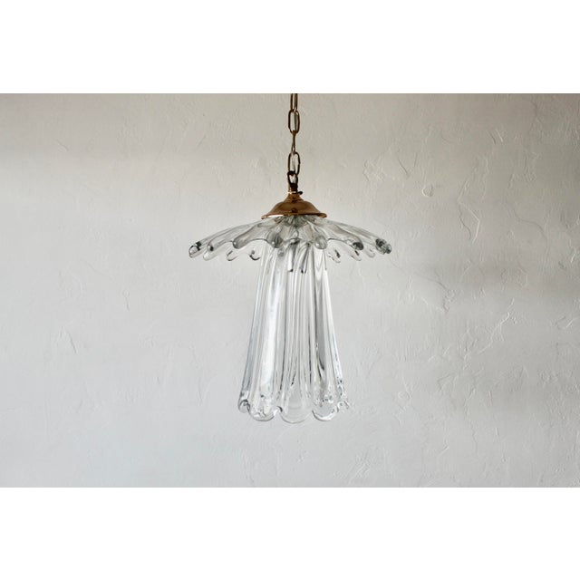 Vintage Ercole Barovier for Murano Style Glass Pendant Light Fixture For Sale - Image 15 of 18