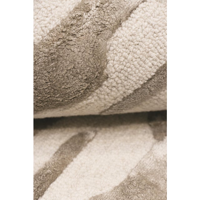 Edgy Hand-Tufted Ivory Area Rug- 8' 0'' X 8' 0'' For Sale - Image 4 of 5