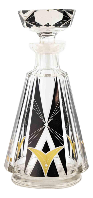 Art Deco Czech Glass Carafe attributed to Karel Palda, 1930s