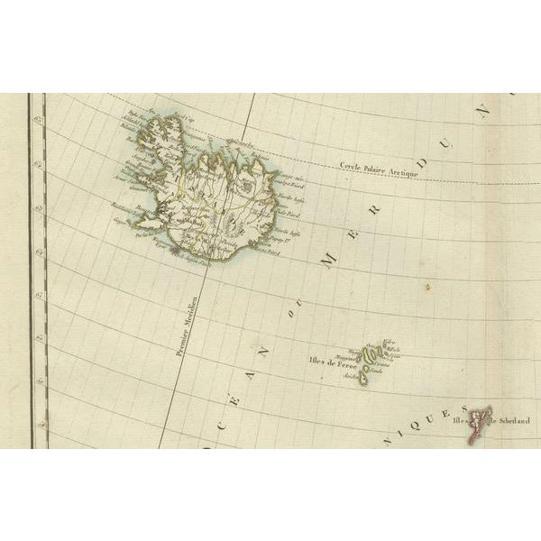 Paper Map of Denmark and Norway and Iceland, 1802 For Sale - Image 7 of 8