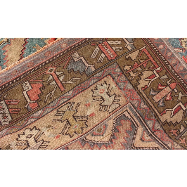 Camel Antique Turkish Konya Rug, Hand-Knotted Wool, Geometric Design, 1930 For Sale - Image 8 of 9