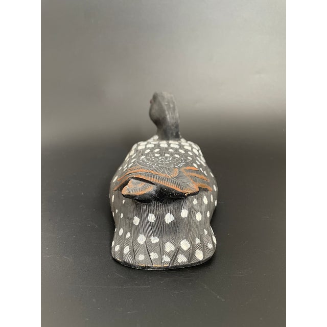 1980s Detailed Hand Carved and Painted Common Loon Duck Decoy For Sale - Image 5 of 12