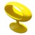 Y2k Space Age William Emmerson Attributed "Spheroid" Yellow Side Drinks Table For Sale In Los Angeles - Image 6 of 8