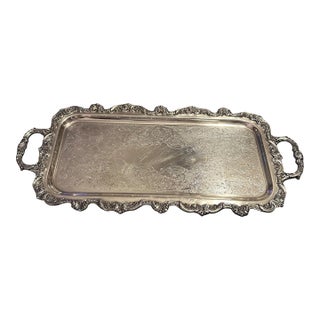 Vintage Towle Silversmiths Rectangular Serving Tray For Sale
