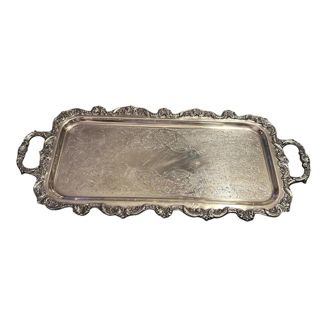 Vintage Towle Silversmiths Rectangular Serving Tray For Sale