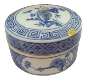 Vintage Chinese Ceramic Cylindrical Container