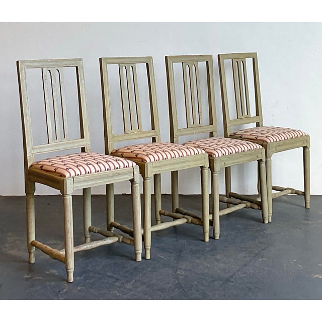 Vintage Rustic Patinated Dining Chairs - Set of 4 For Sale - Image 12 of 12