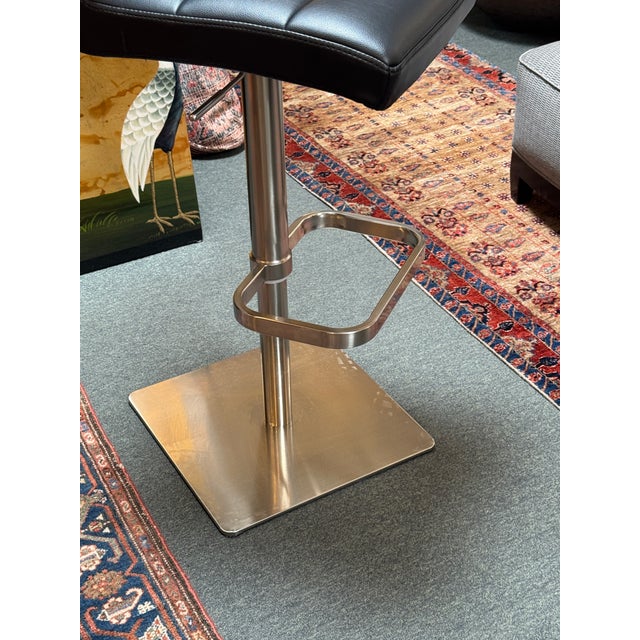 Zuri Furniture Lush Adjustable Swivel Bar Stool For Sale - Image 4 of 13