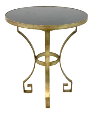 Pearson Black and Champagne Greek Key Accent Table