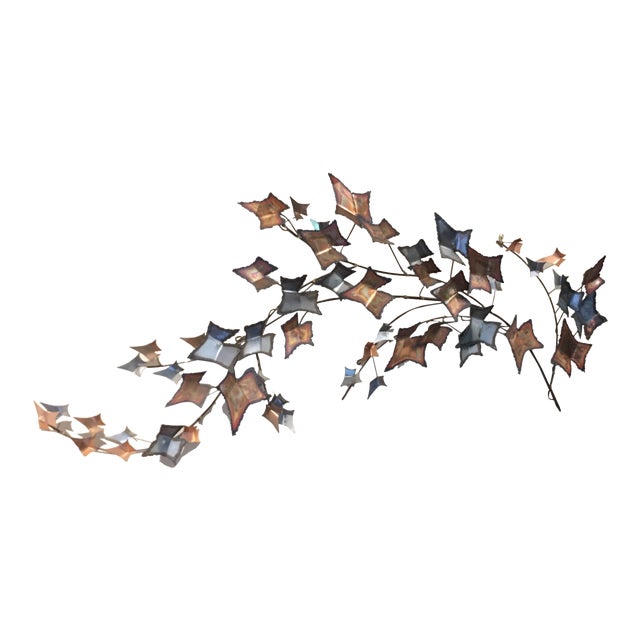 1981 Curtis Jere Mid Century Modern Autumn Leaves Hanging Wall