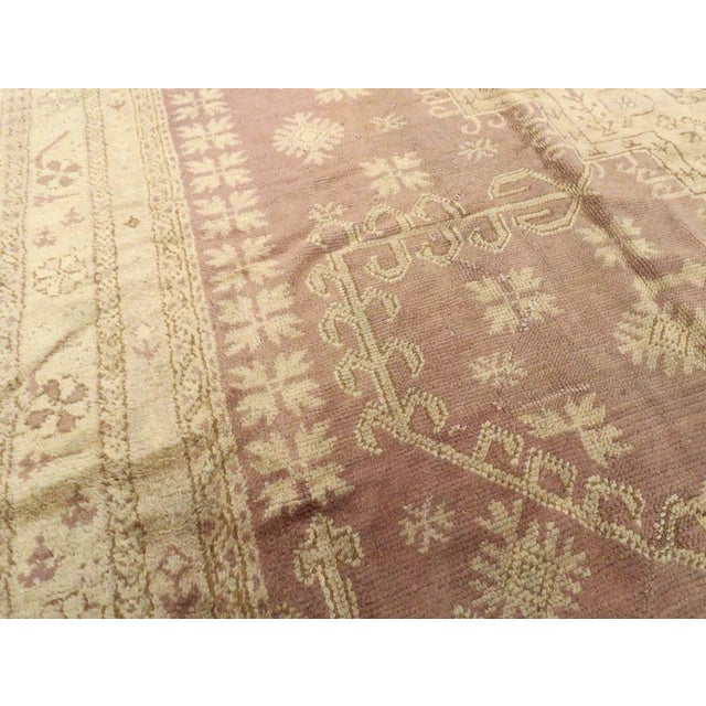 Rustic Galerie Shabab Collection Early 20th Century Turkish Oushak Room Size Carpet For Sale - Image 3 of 8