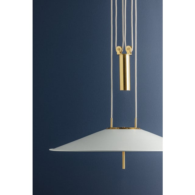 Hudson Valley Lighting Emmons 30 in. 1 Light Pendant in Aged Brass and Soft White Finish For Sale - Image 11 of 11