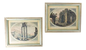 Pair of Framed Borghese House Color Lithograph Prints
