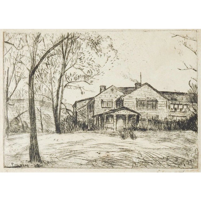 Vintage Farmhouse Etching For Sale In Seattle - Image 6 of 6