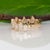Metal 1.9Ct Diamond Band With Pear Lab Grown Diamonds in Solid 14k Gold, Pear Cut, Size 6.75 For Sale - Image 7 of 9