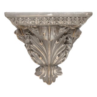 1900s French Plaster Pedestal Shelf For Sale