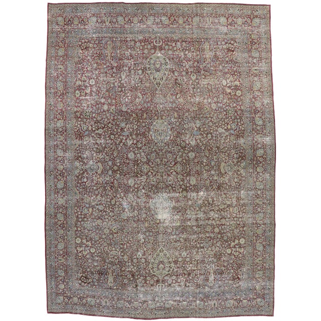 1880s Antique Persian Kerman Rug, 11'09 X 16'03 For Sale - Image 11 of 11