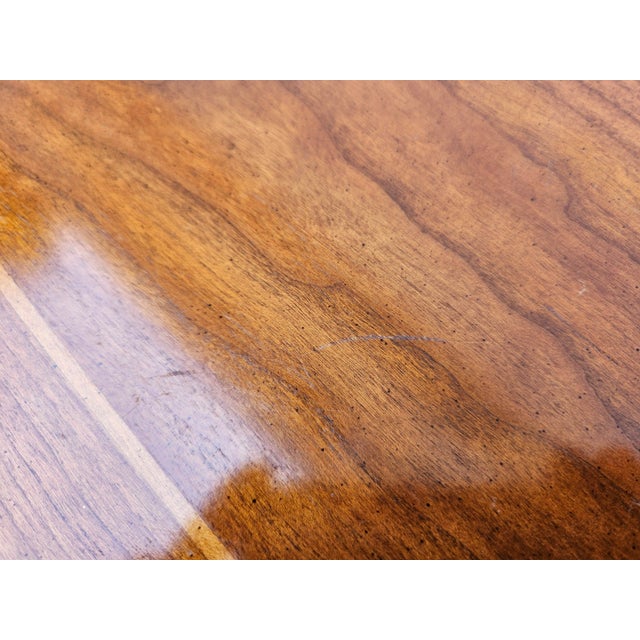 Baker Furniture Cherry Sideboard Credenza With Diamond Pattern Inlay For Sale - Image 11 of 14