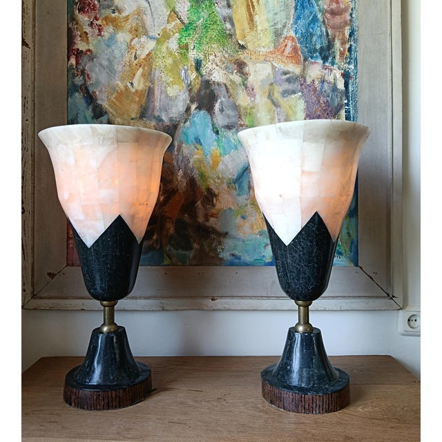 Art Deco Table Lamps by Paul Maitland-Smith for Maitland Smith, 1980s, Set of 2 For Sale - Image 4 of 18