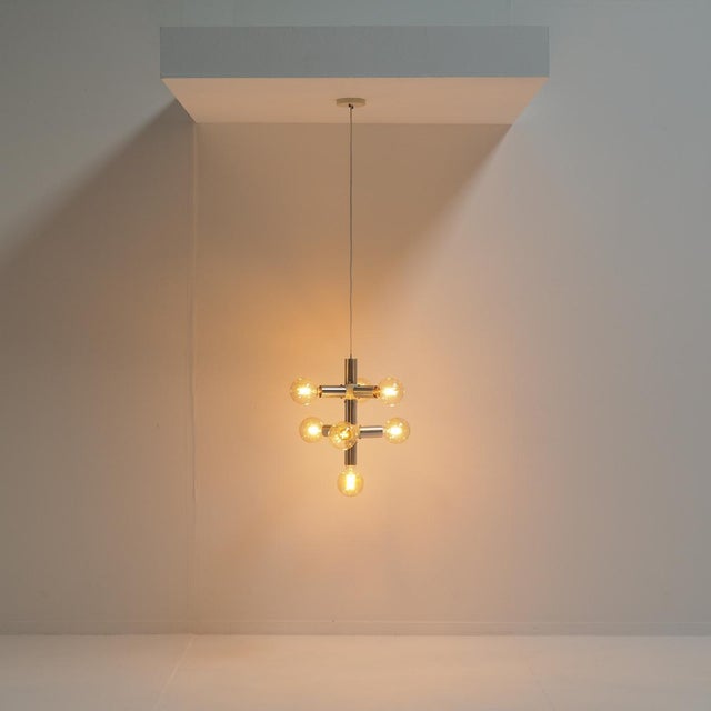 1960s Vintage Light Structure Pendant Light by Trix and Robert Haussmann for Swiss Lamps International, 1960s For Sale - Image 5 of 11