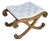 18c Style Regency Giltwood & Tufted Cut Velvet Footstool Ottoman X Bench For Sale