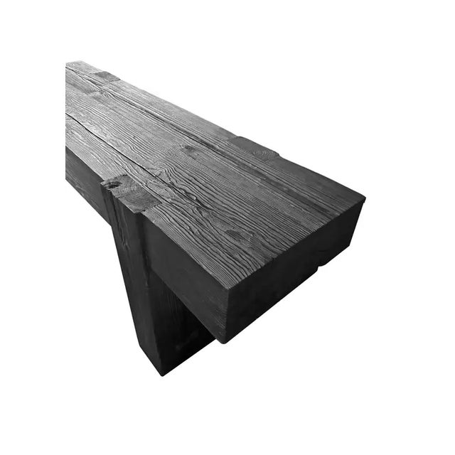 A sculptural teak wood console table crafted from solid teak wood. The table top sits atop two solid, legs. A wonderfully...