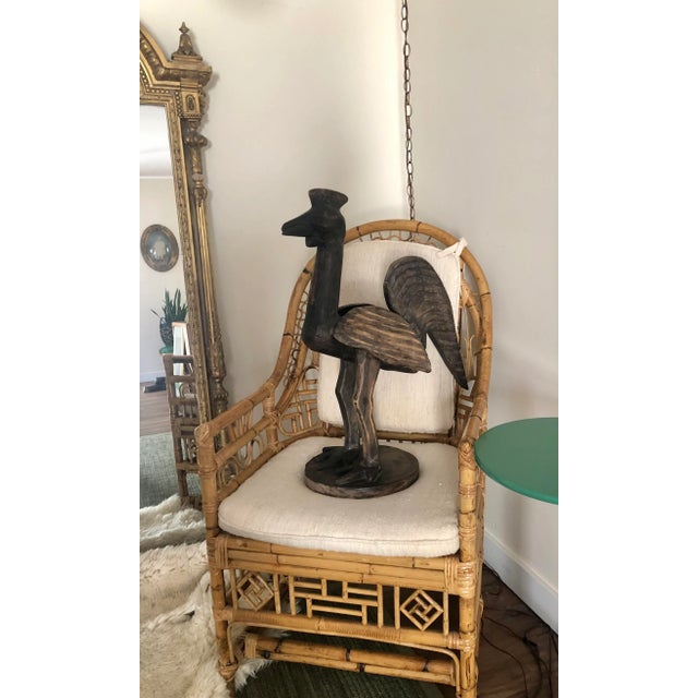 Wood Primitive Antique Folk Art Hand Carved Rustic Giant Wooden Chicken For Sale - Image 7 of 12