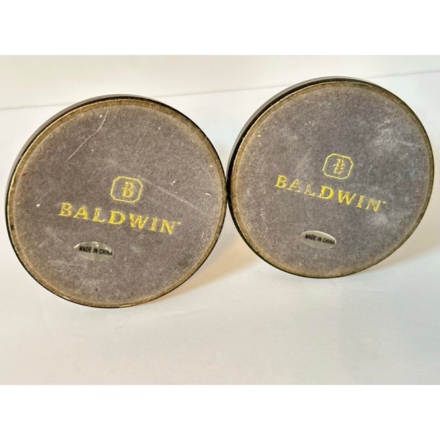 Late 20th Century Vintage Late 20th Century Baldwin Venetian Bronze Candlestick Holders-Set of 2 For Sale - Image 5 of 8