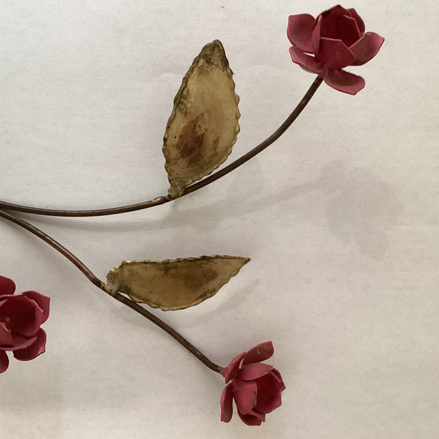 Rare Vintage Enameled Floral Wall Sculpture by Curtis Jere Circa 1960s For Sale - Image 11 of 12